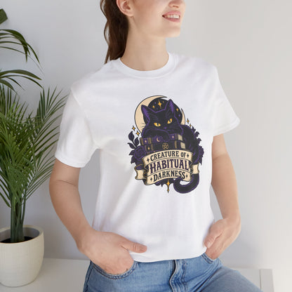 Creature of Habitual Darkness T-Shirt – Black Cat Goth Tee