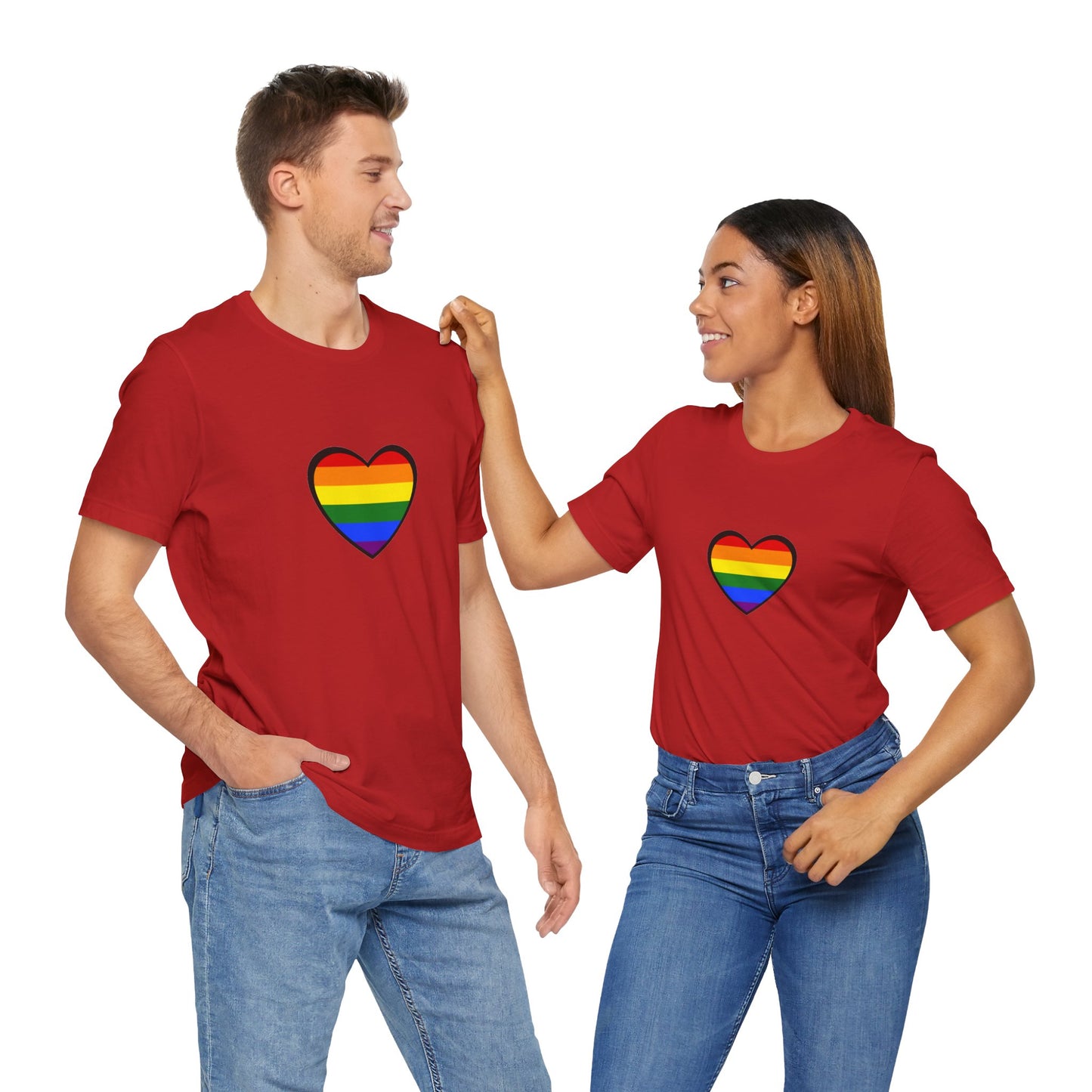 Pride Heart Flag T-Shirt – Rainbow Heart LGBTQ+ Equality Tee