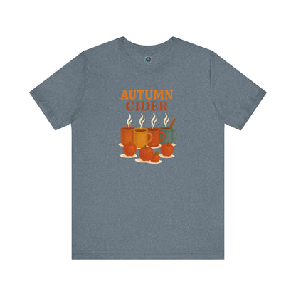 Autumn Cider T-Shirt – Cozy Fall Graphic Tee with Steaming Mugs