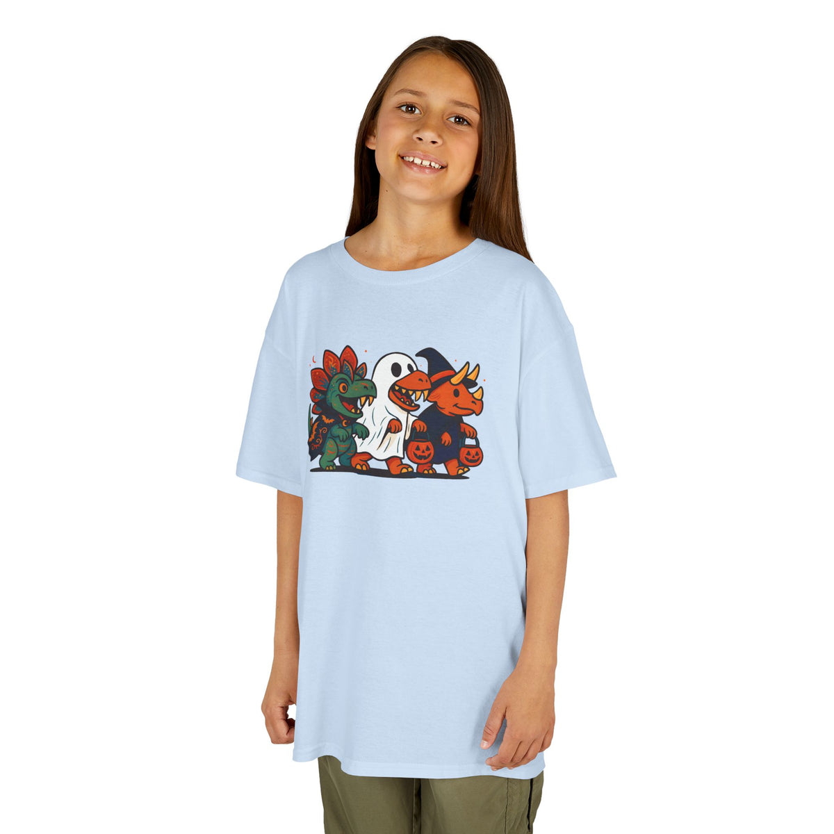 Kids Halloween Dino Squad T-Shirt – Cute Trick-or-Treat Dino Tee