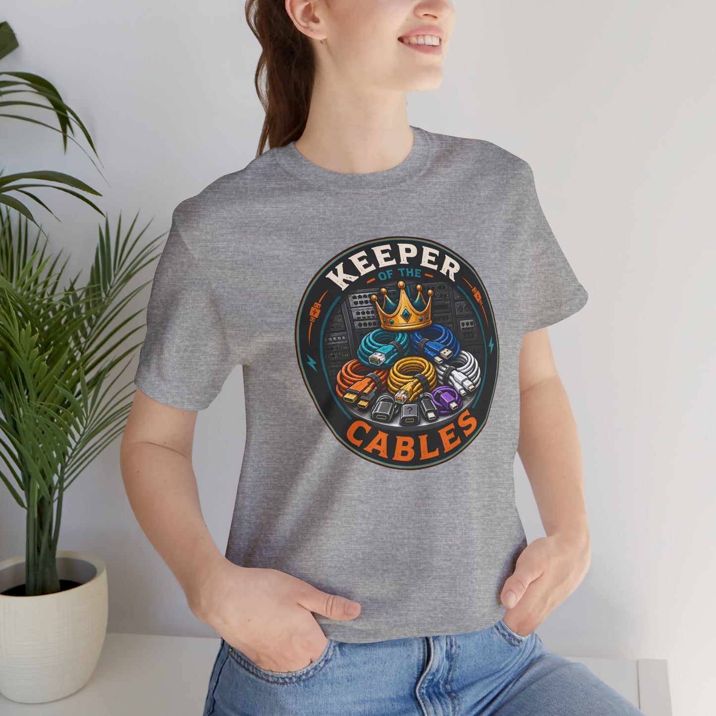 Keeper of the Cables T-Shirt – Funny Tech Dad Cable Tee