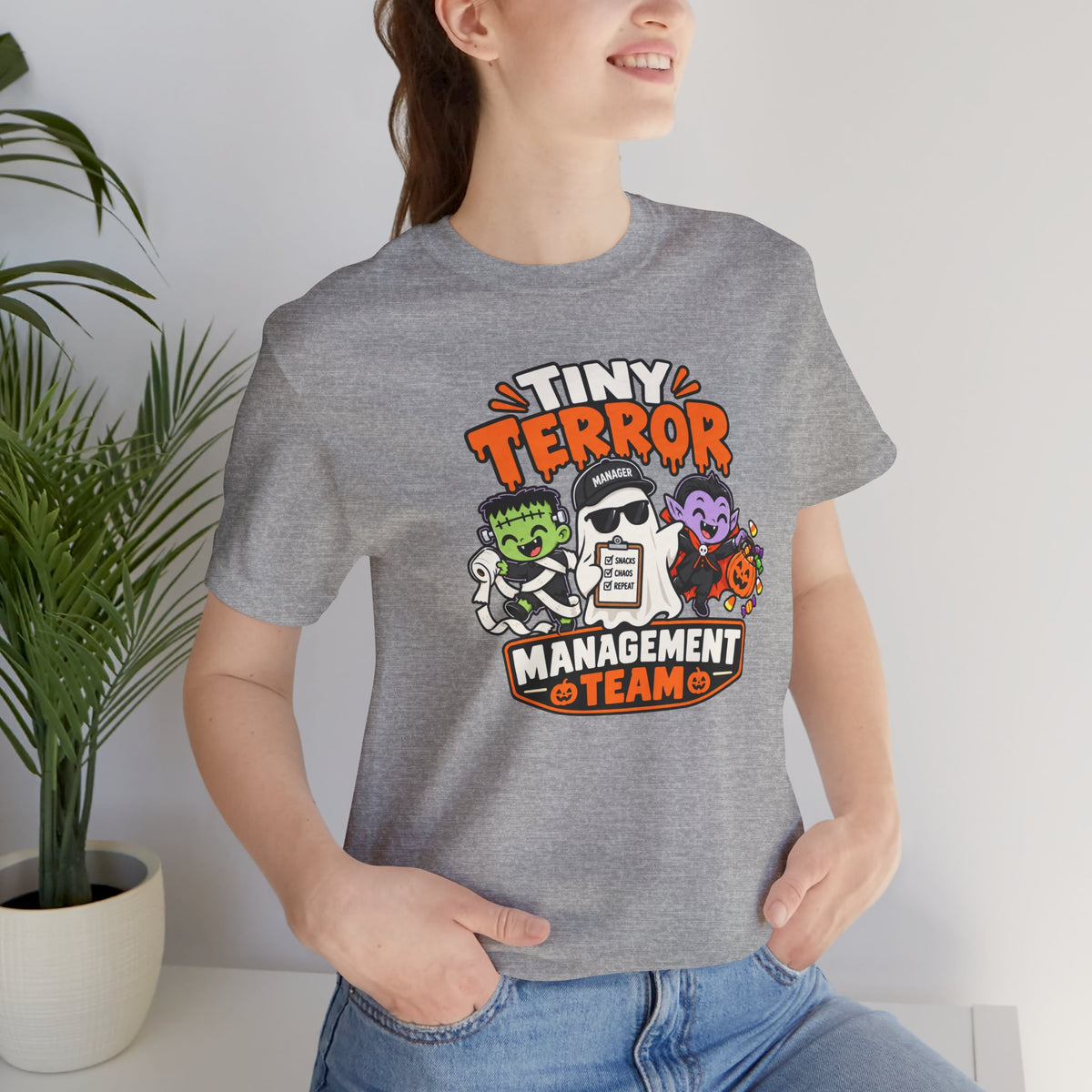 Tiny Terror Management Team T-Shirt – Funny Halloween Parent Tee