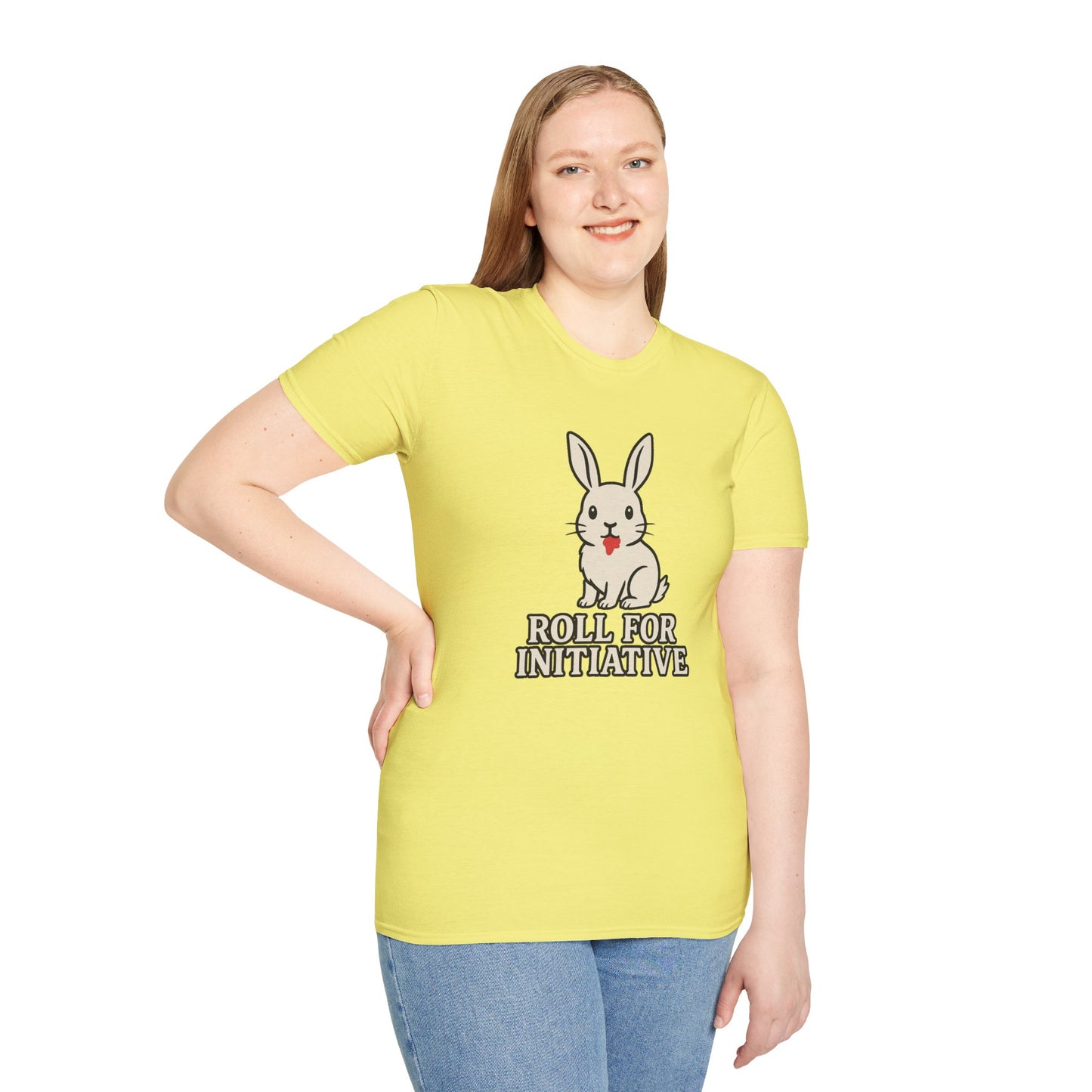 Roll for Initiative T-Shirt – Killer Bunny Humor Gaming Tee