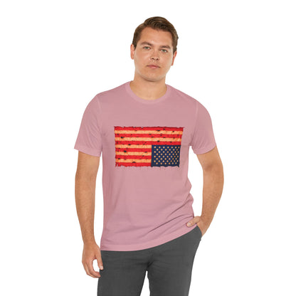 Inverted Flag Distress T-Shirt – Symbolic Upside Down Flag Design