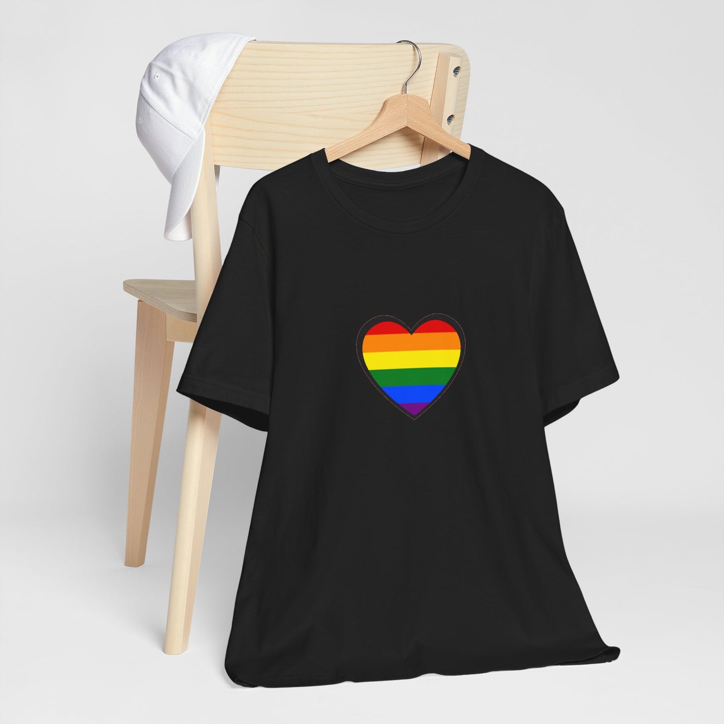 Pride Heart Flag T-Shirt – Rainbow Heart LGBTQ+ Equality Tee