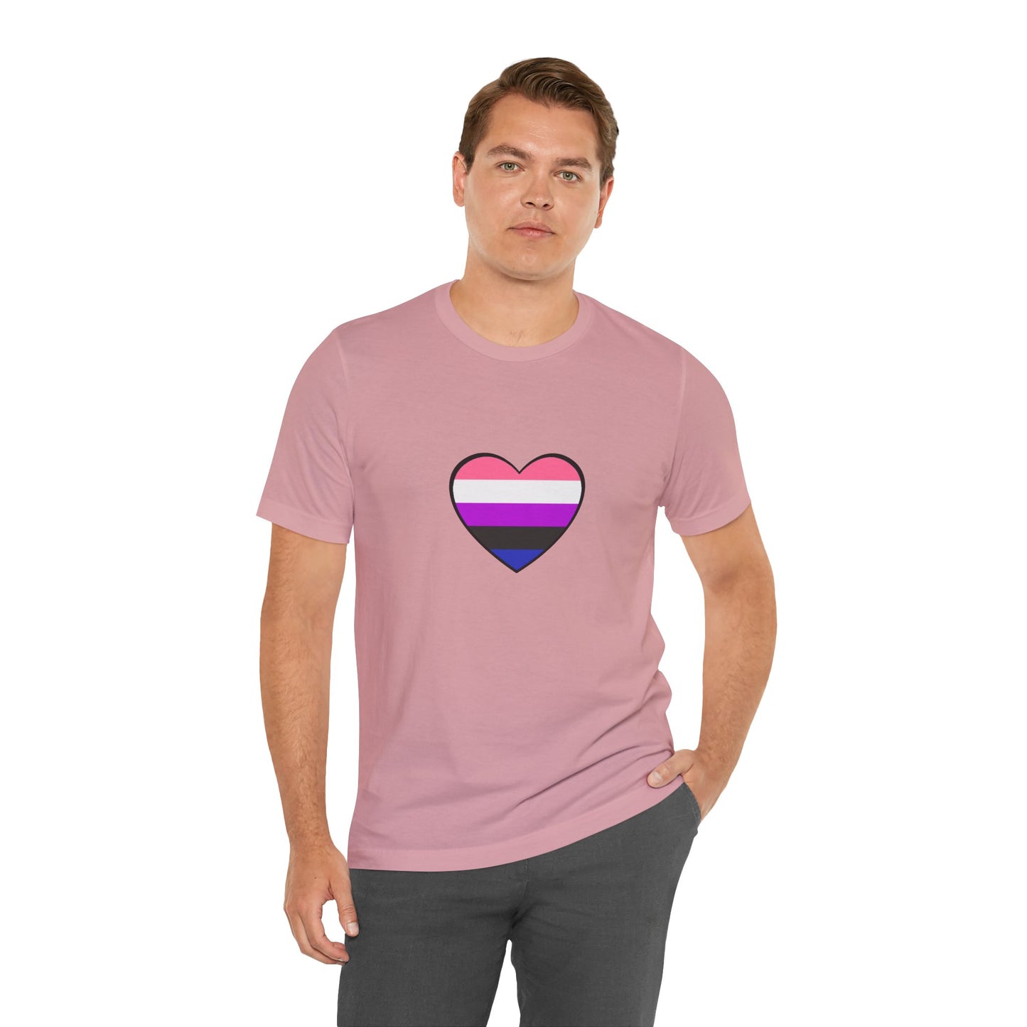 Genderfluid Pride Heart T-Shirt – Bold LGBTQIA+ Flag Tee - WhimSpin - https://whimspin.com
