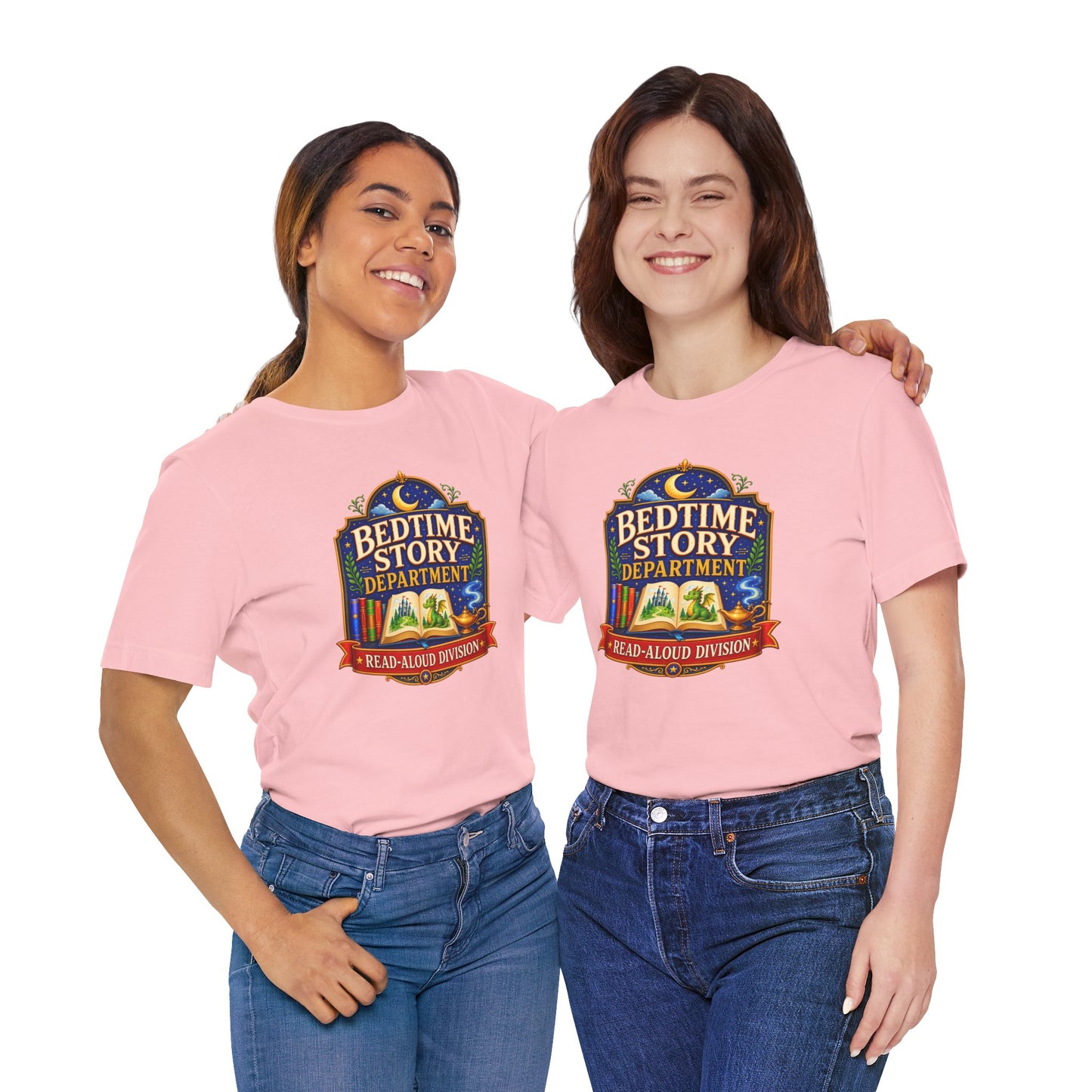 Bedtime Story Department T-Shirt – Read-Aloud Parent Tee