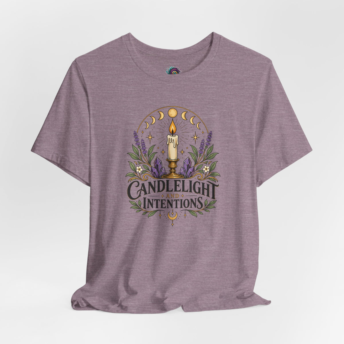 Candlelight and Intentions T-Shirt – Witchy Celestial Tee