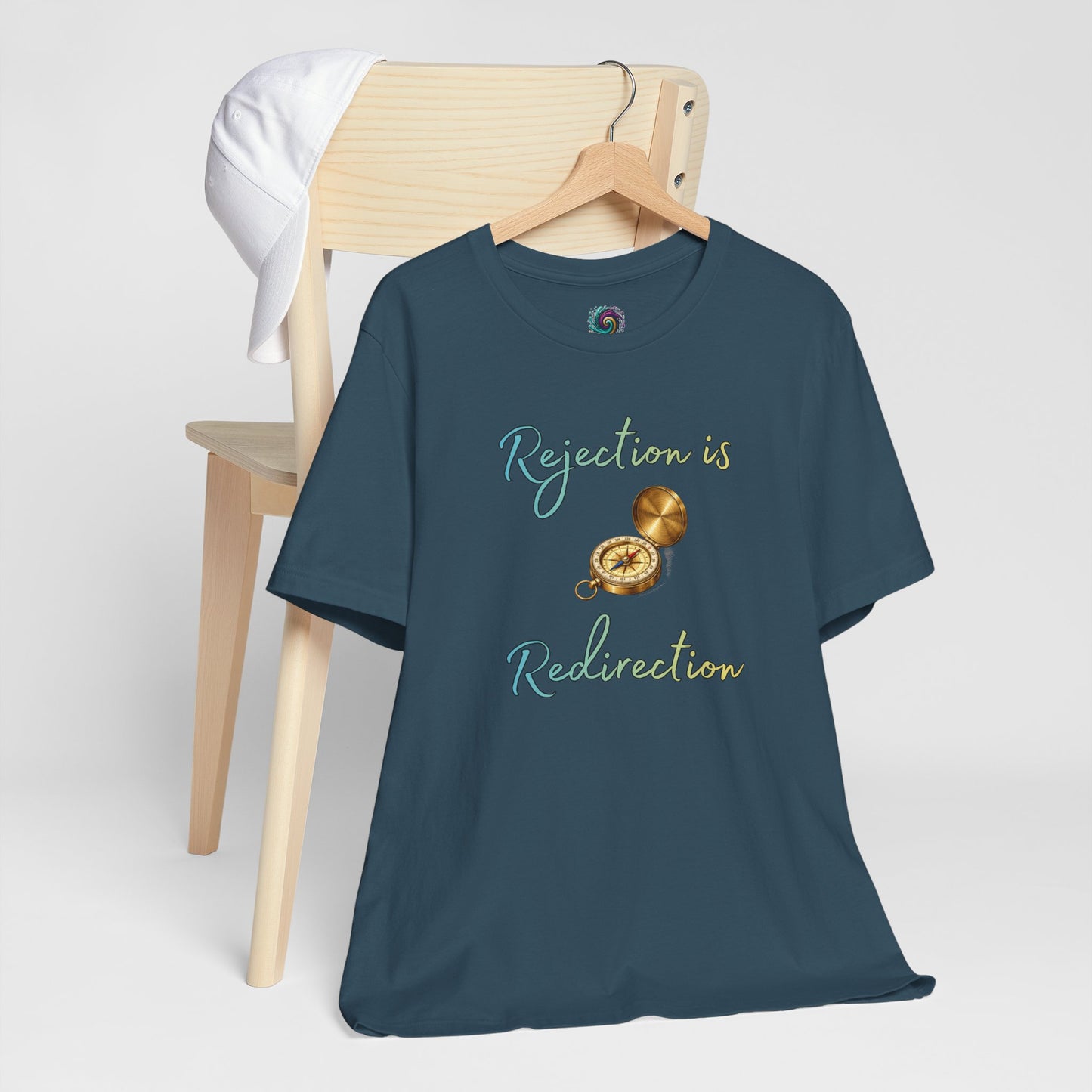 Rejection Is Redirection T-Shirt – Motivational Compass Quote Tee