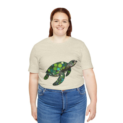 Geometric Sea Turtle T-Shirt – Eco Ocean Vibes Graphic Tee - WhimSpin - https://whimspin.com