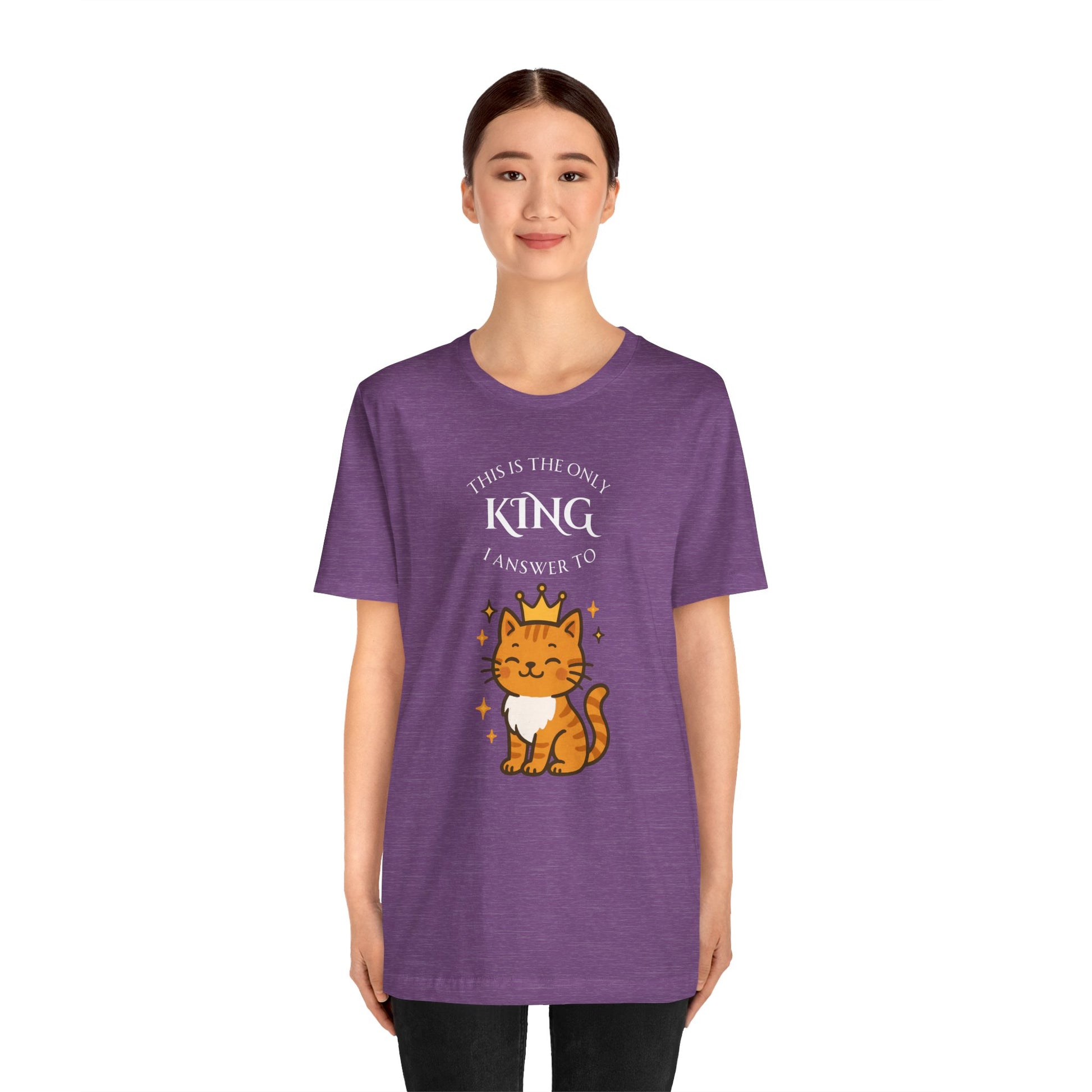 "The Only King I Answer To" T-Shirt – Cute Cat Lady Tee - WhimSpin - https://whimspin.com
