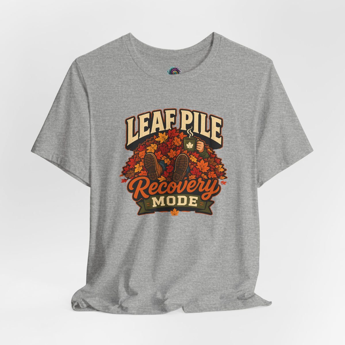Leaf Pile Recovery Mode T-Shirt – Funny Fall Leaves Tee