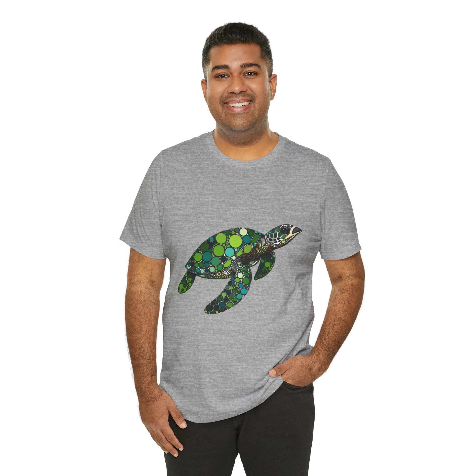 Geometric Sea Turtle T-Shirt – Eco Ocean Vibes Graphic Tee - WhimSpin - https://whimspin.com