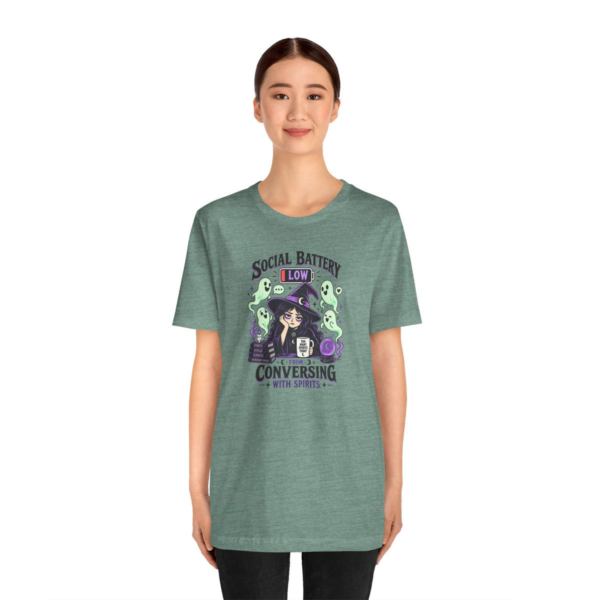 Social Battery Low From Conversing With Spirits T-Shirt