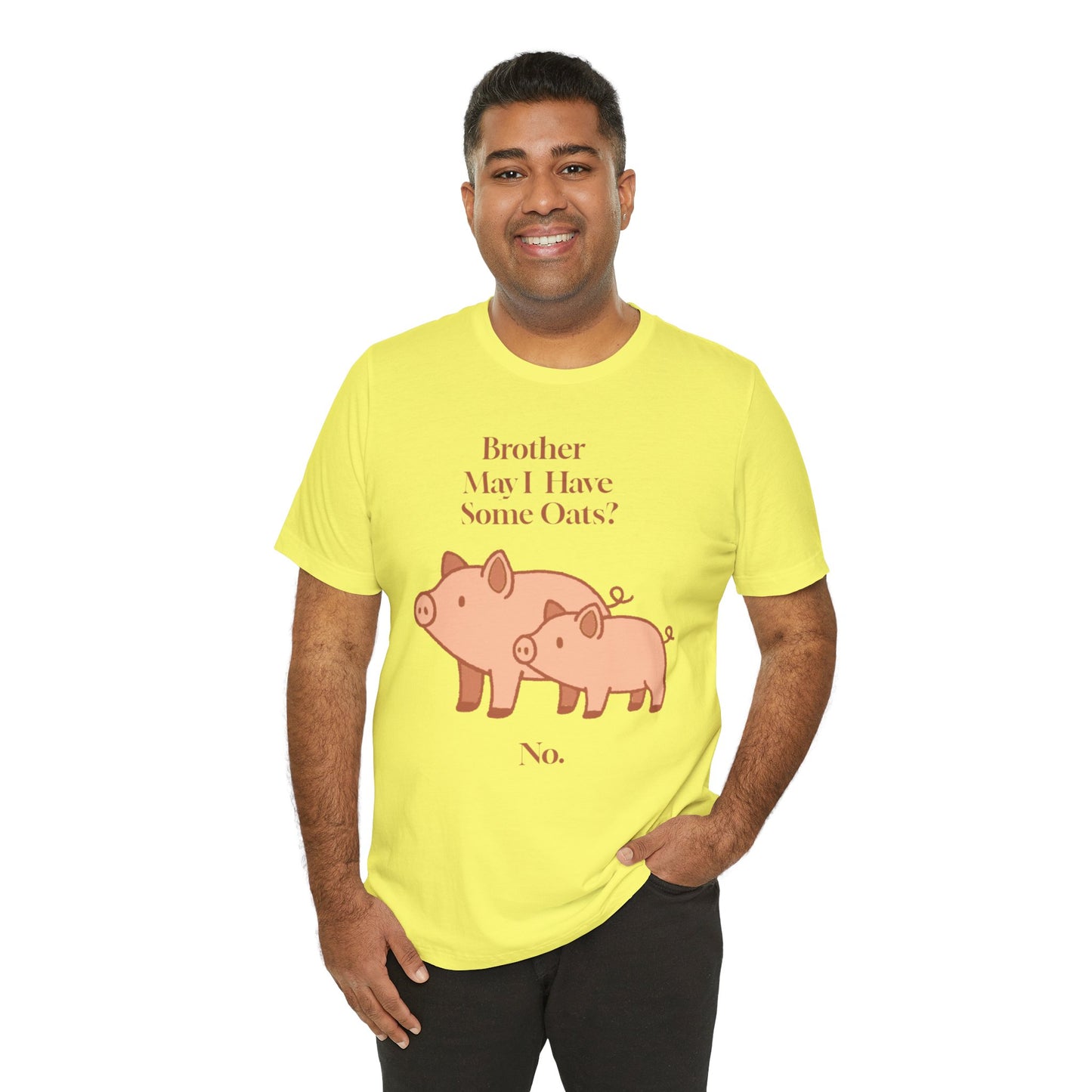 Brother May I Have Some Oats T-Shirt – Funny Viral Pig Meme Tee