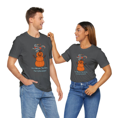 Pumpkin Snowman Shirt – Funny Halloween Christmas Mashup Tee