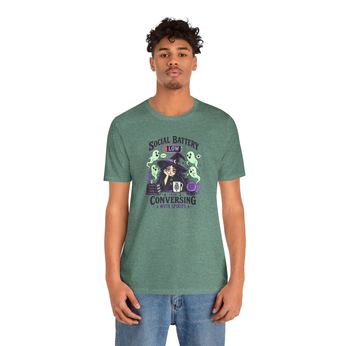 Social Battery Low From Conversing With Spirits T-Shirt