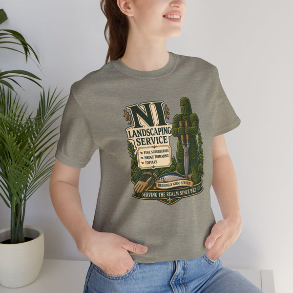 Heather grey crew-neck T-shirt with bold front graphic print and short sleeves