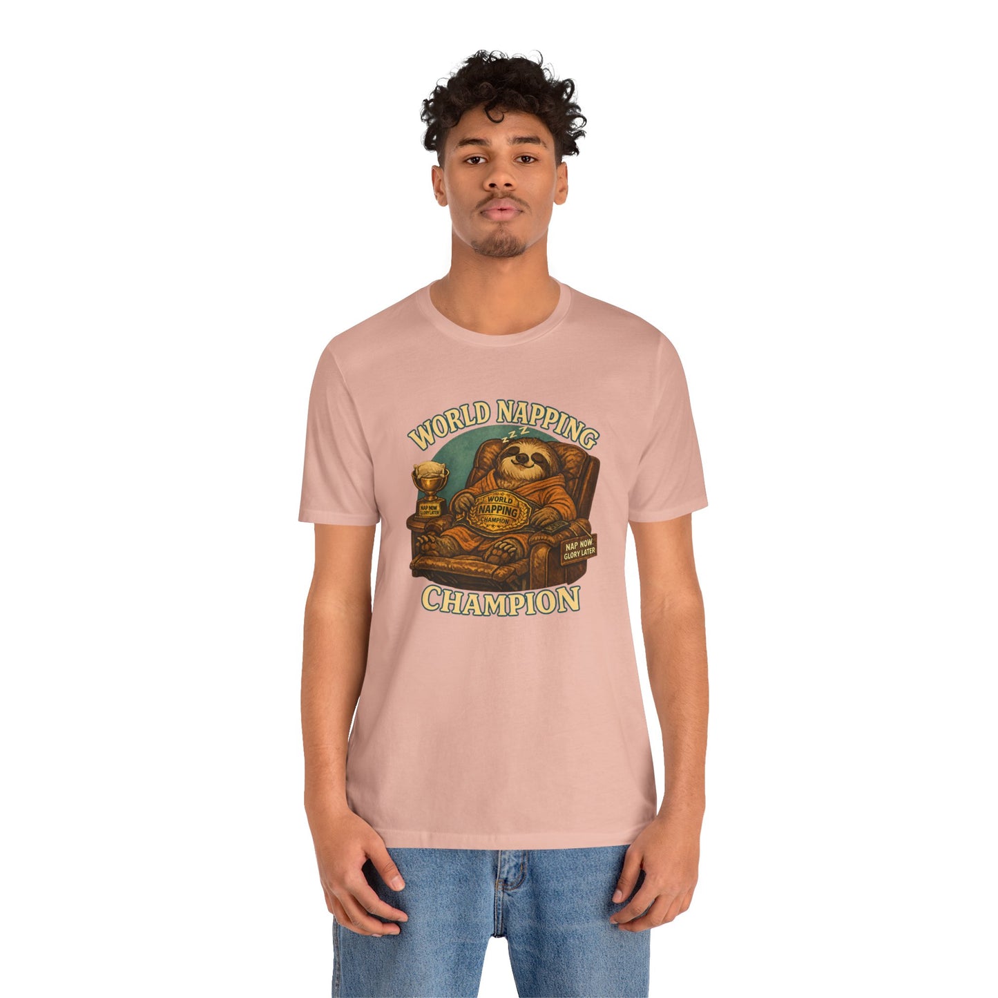 World Napping Champion T-Shirt – Funny Sloth Nap Tee