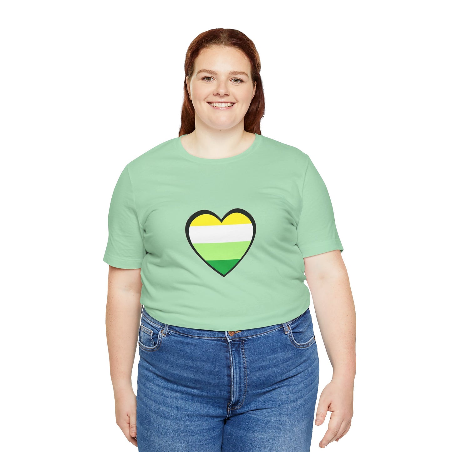 Gender Neutral Pride Flag Heart T-Shirt – Unisex LGBTQ+ Graphic Tee - WhimSpin - https://whimspin.com