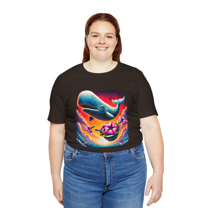 "Oh No, Not Again" Petunias and Whale Funny TShirt – Unisex Tee