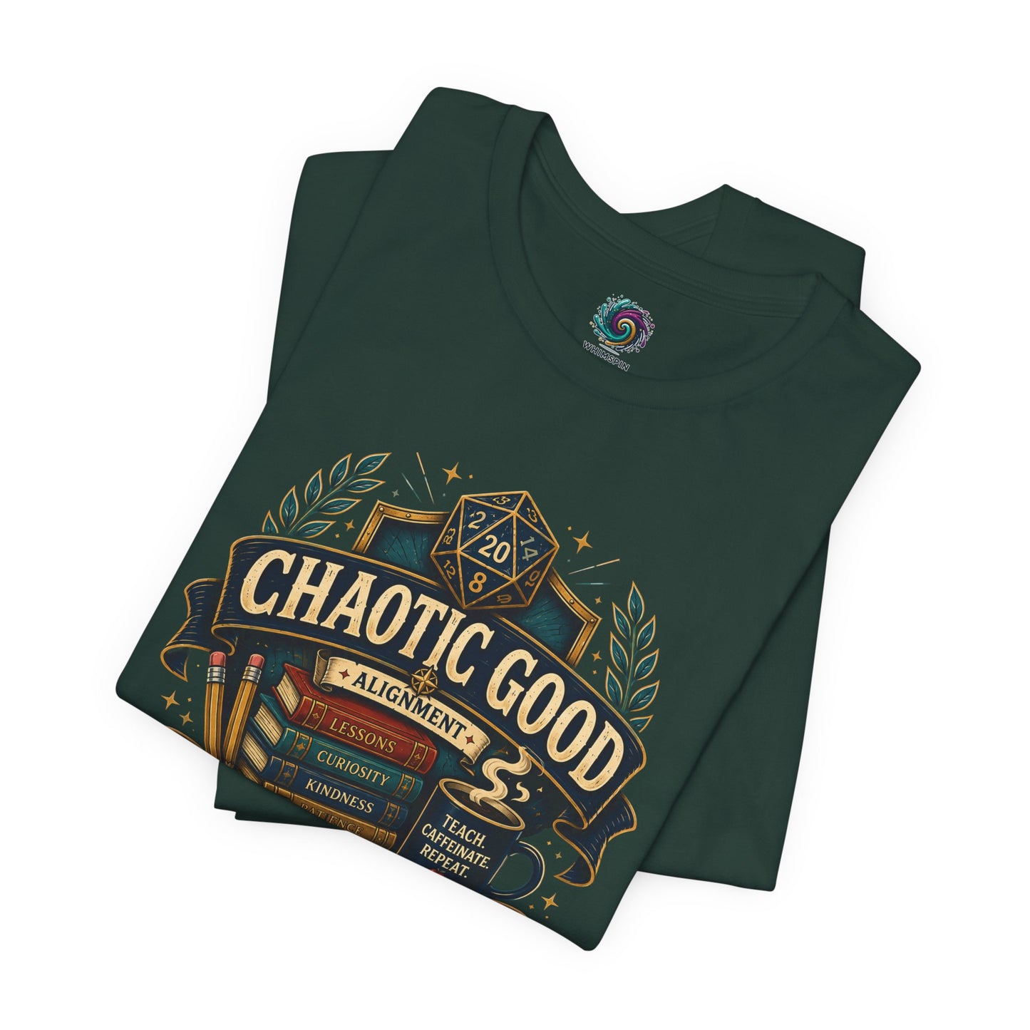 Chaotic Good Teacher T-Shirt – RPG Teacher Graphic Tee