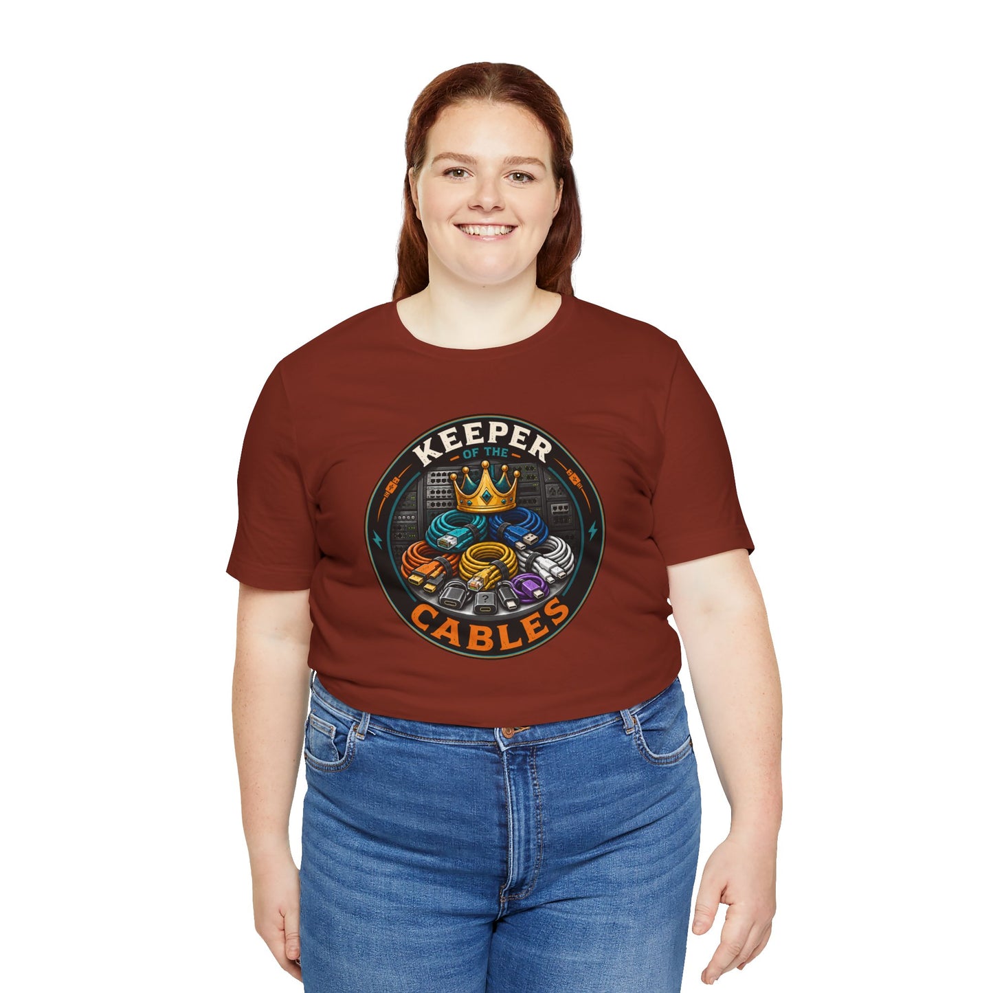 Keeper of the Cables T-Shirt – Funny Tech Dad Cable Tee