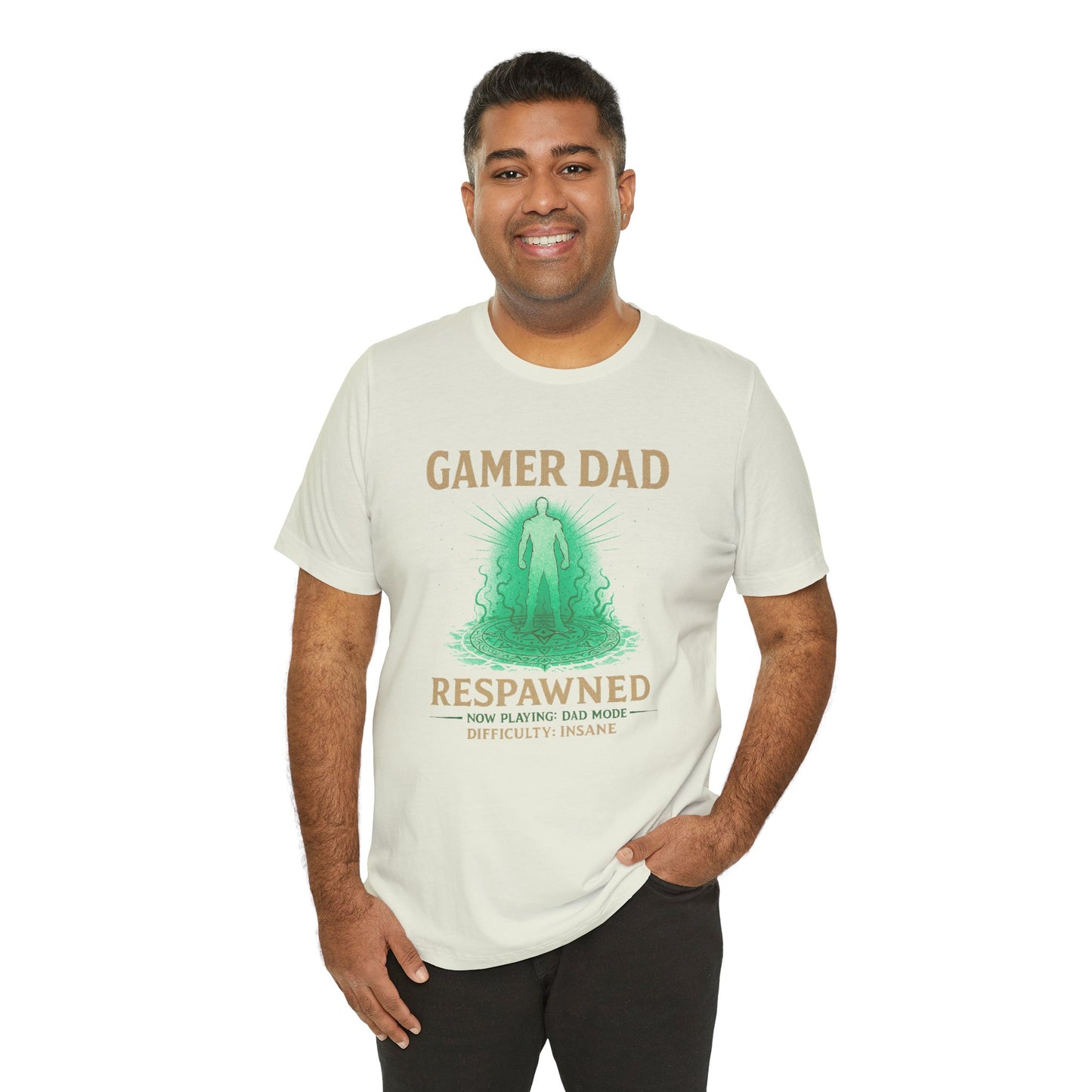 Gamer Dad Respawned T-Shirt – Funny New Fatherhood Gaming Tee