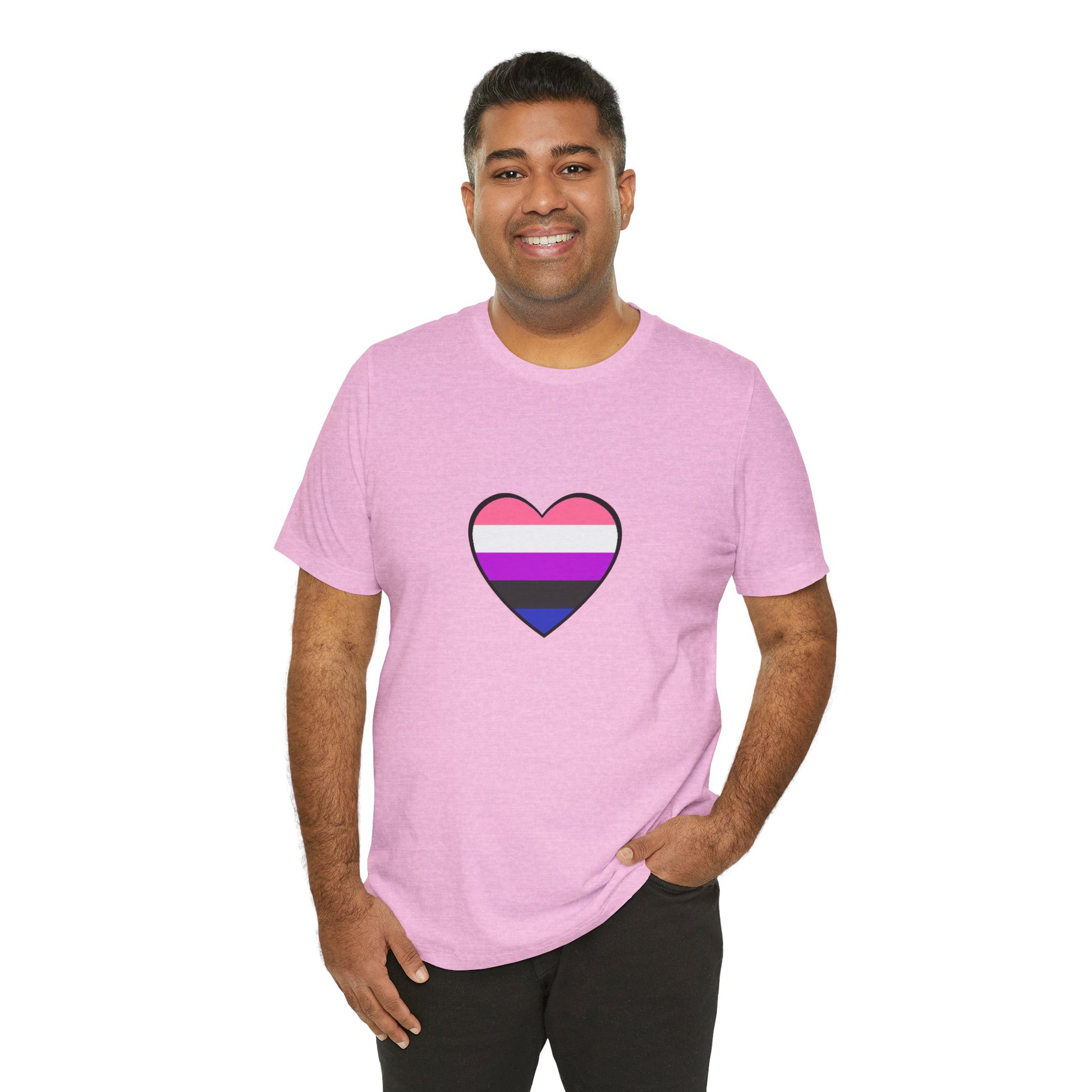 Genderfluid Pride Heart T-Shirt – Bold LGBTQIA+ Flag Tee - WhimSpin - https://whimspin.com