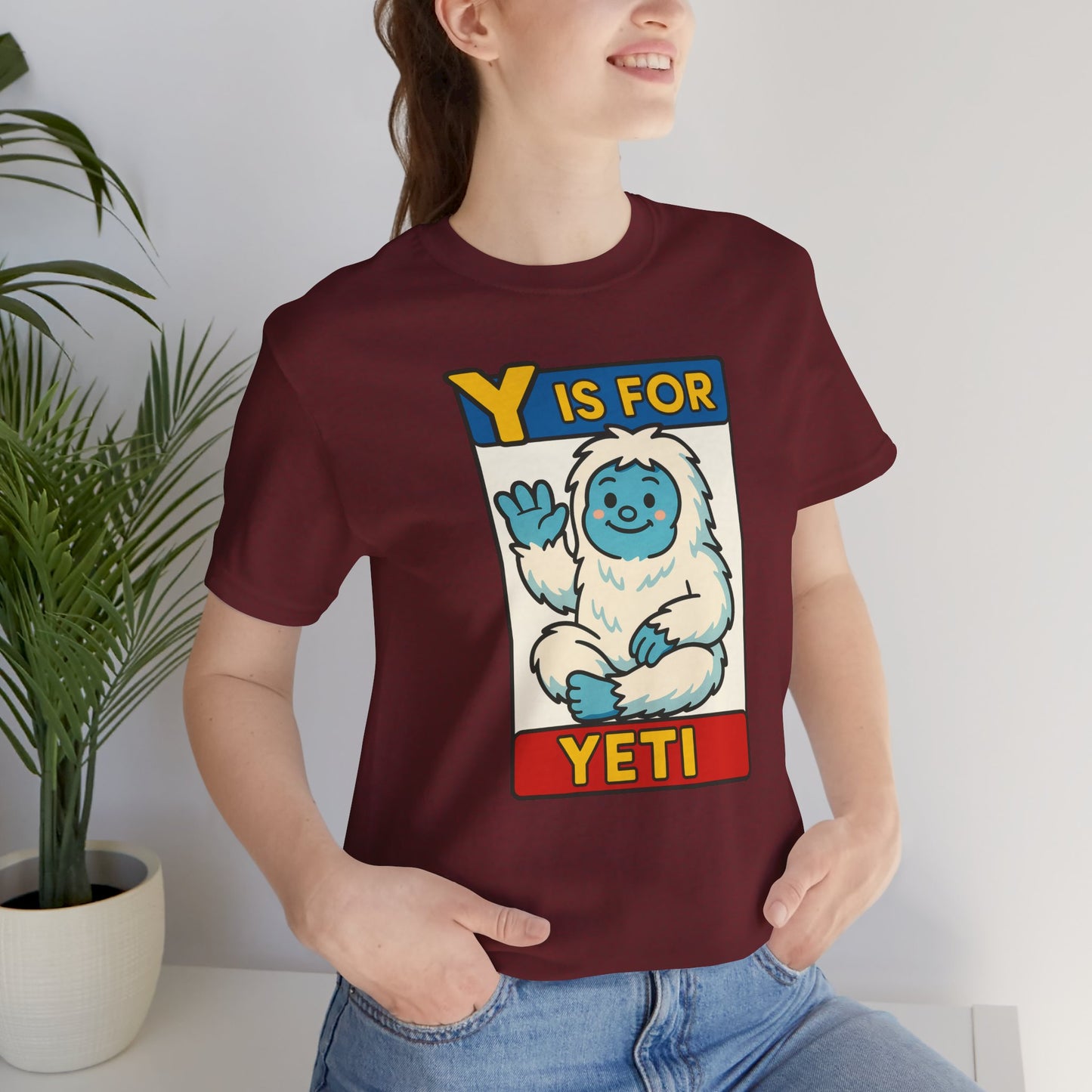Y Is for Yeti T-Shirt – Cute Winter Monster Tee from the Monster Alphabet Series