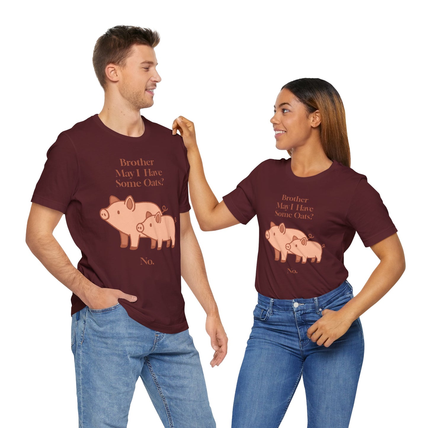 Brother May I Have Some Oats T-Shirt – Funny Viral Pig Meme Tee