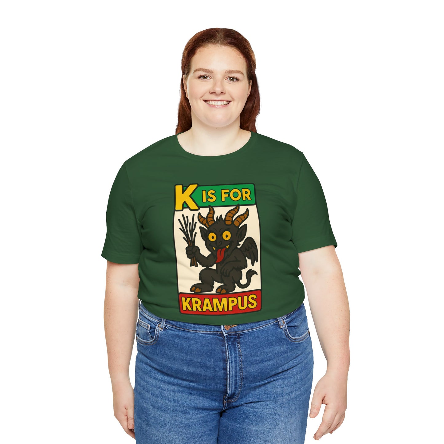 Krampus Alphabet Tee - "K is for Krampus" Holiday Graphic T-Shirt