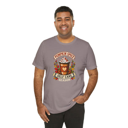 Pumpkin Spice Self Care Season T-Shirt – Funny Fall Coffee Tee