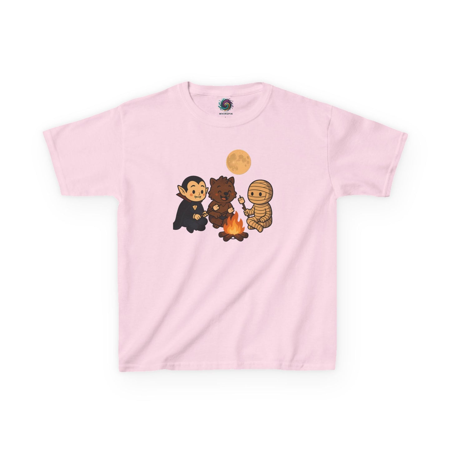 Kids Halloween Monsters Campfire T-Shirt – Cute Spooky Tee