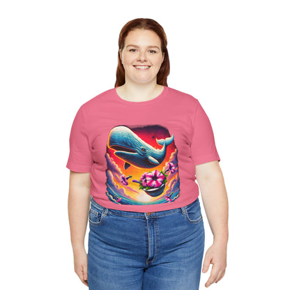 "Oh No, Not Again" Petunias and Whale Funny TShirt – Unisex Tee