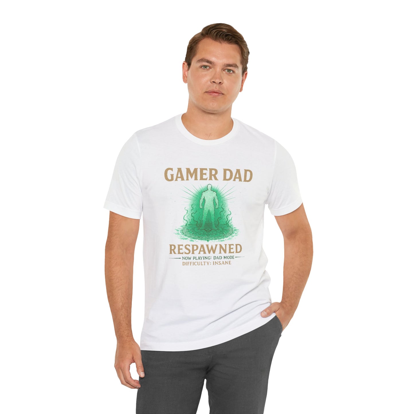 Gamer Dad Respawned T-Shirt – Funny New Fatherhood Gaming Tee