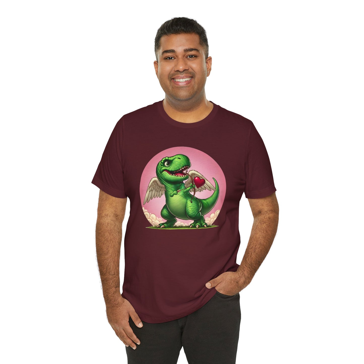 Cupidsaurus Rex T-Shirt – Funny Dinosaur Cupid Valentine’s Day Tee