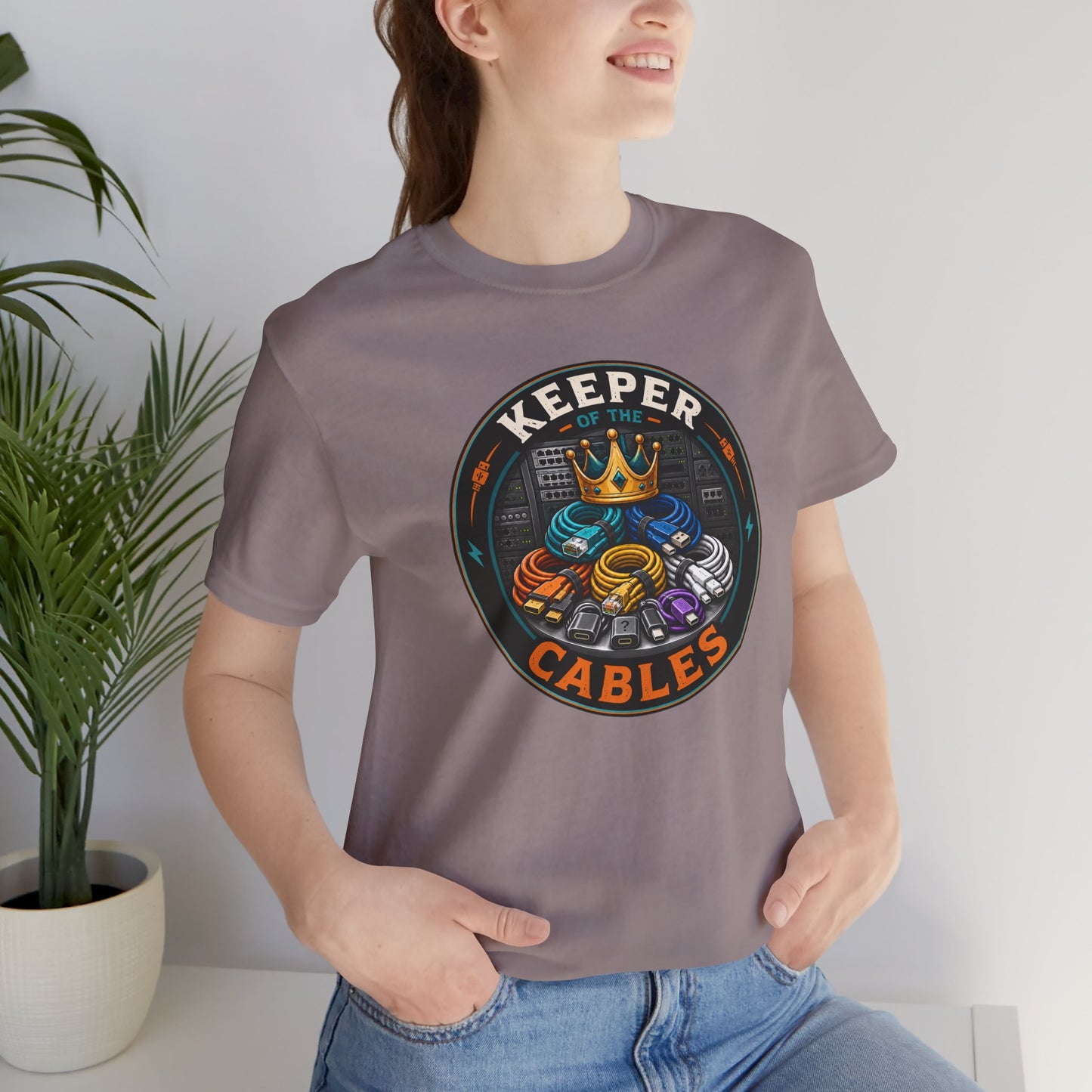 Keeper of the Cables T-Shirt – Funny Tech Dad Cable Tee