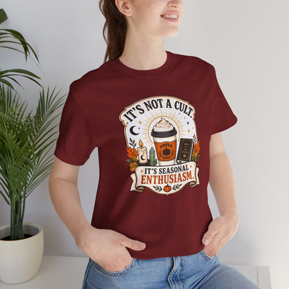 It’s Not a Cult Pumpkin Spice T-Shirt – Funny Fall Tee