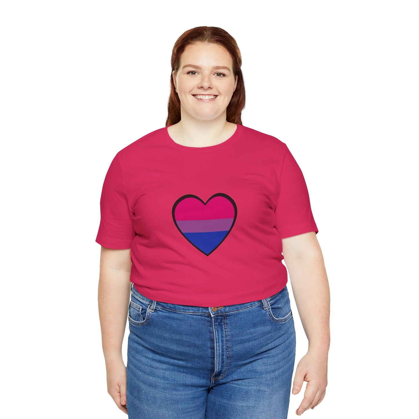 Bisexual Pride Flag T-Shirt – LGBTQ+ Heart Graphic Tee | WhimSpin