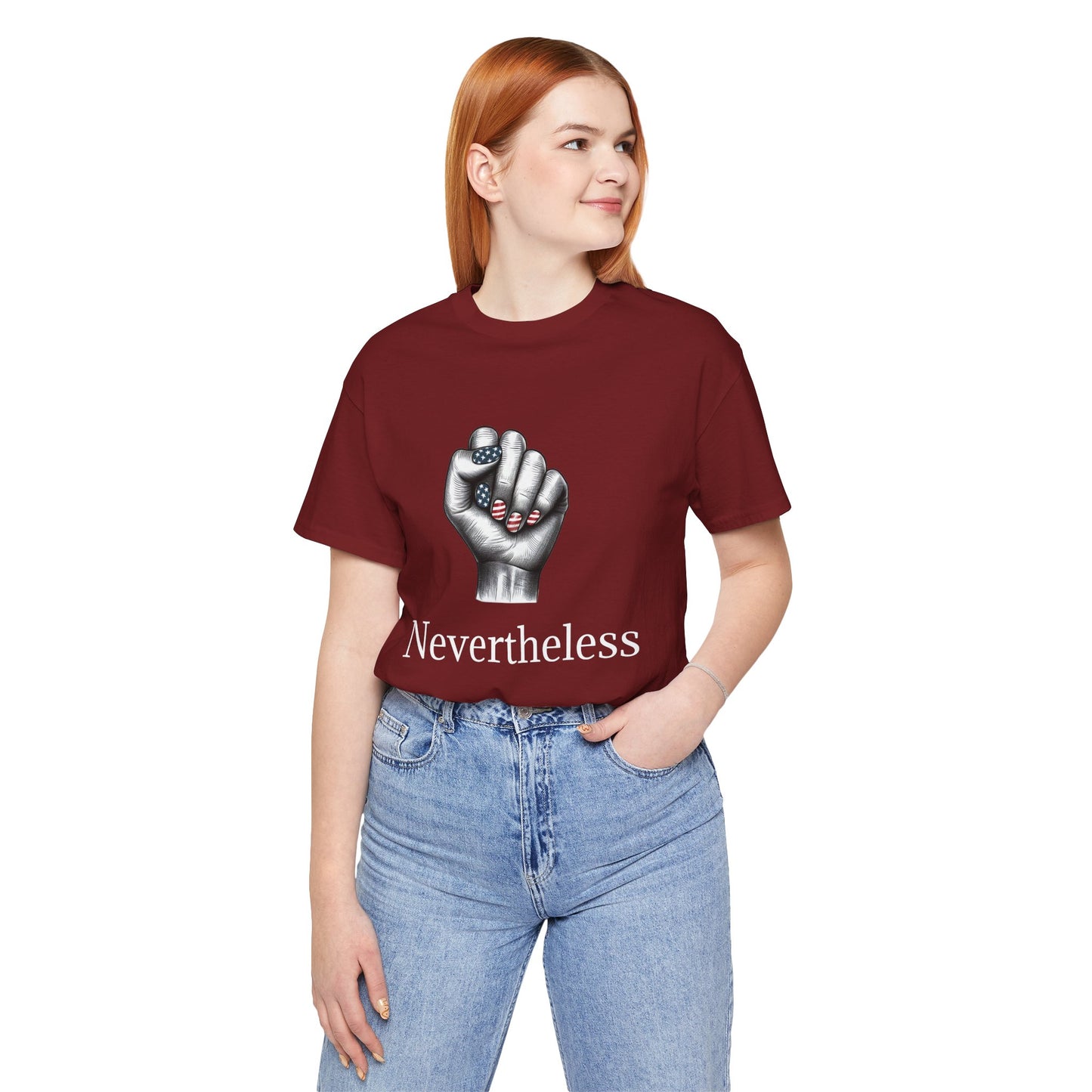Nevertheless Feminist T-Shirt – Resist Fist Graphic Protest Tee