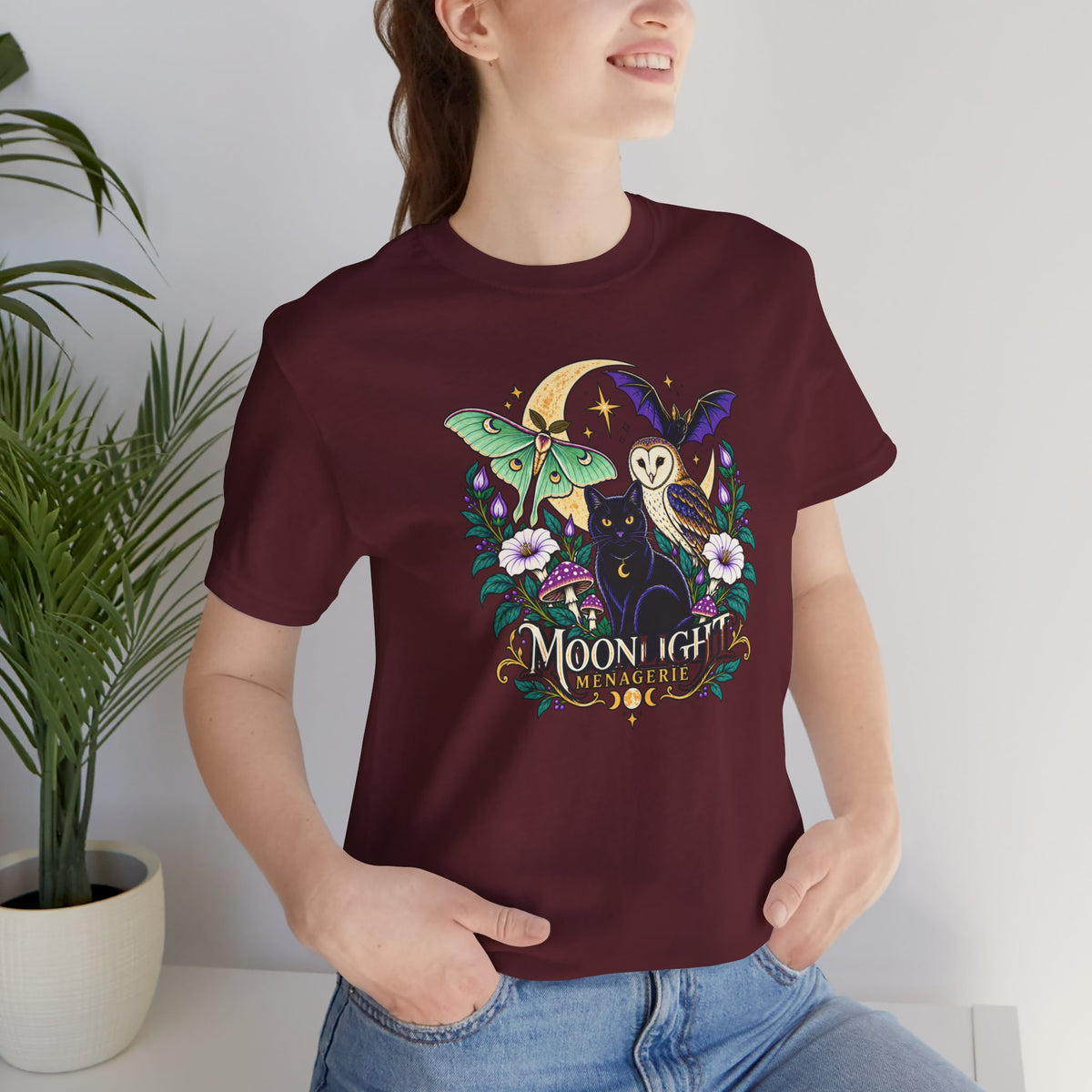 Moonlight Menagerie T-Shirt – Witchy Nocturnal Animals Tee