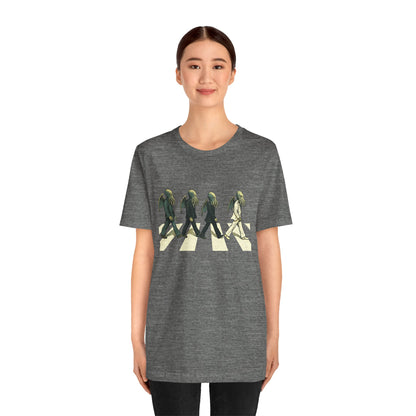 Cthulhu Crossing T-Shirt – Beatles Abbey Road Parody Tee | WhimSpin