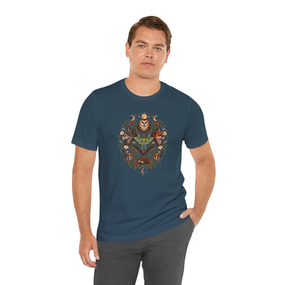 Nocturnal Woodland Animals T-Shirt – Moonlit Nature Tee