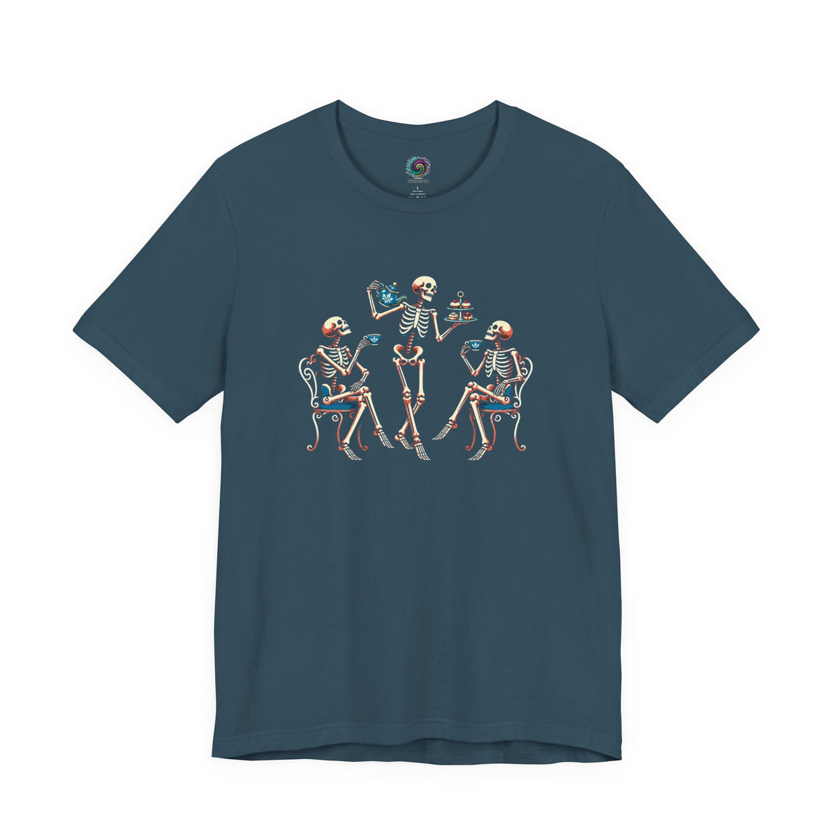 Skeleton Tea Party T-Shirt – Vintage Halloween Skeleton Tee