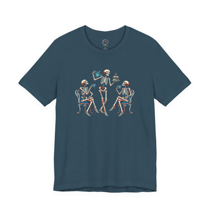 Skeleton Tea Party T-Shirt – Vintage Halloween Skeleton Tee