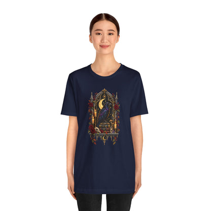 Raven’s Reliquary Tee – Gothic Moonlit Raven T-shirt