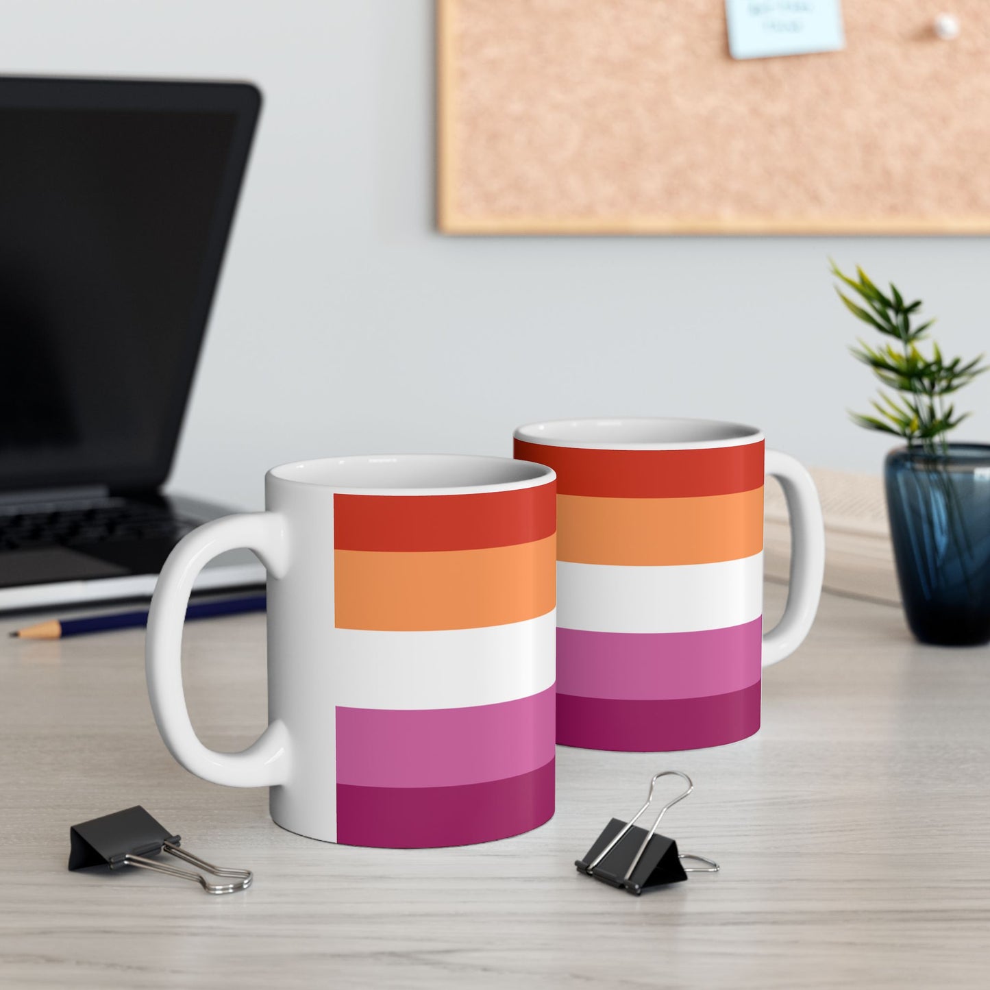 Lesbian Pride Flag Mug – Sapphic Identity LGBTQ+ Ceramic Cup