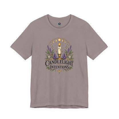 Candlelight and Intentions T-Shirt – Witchy Celestial Tee