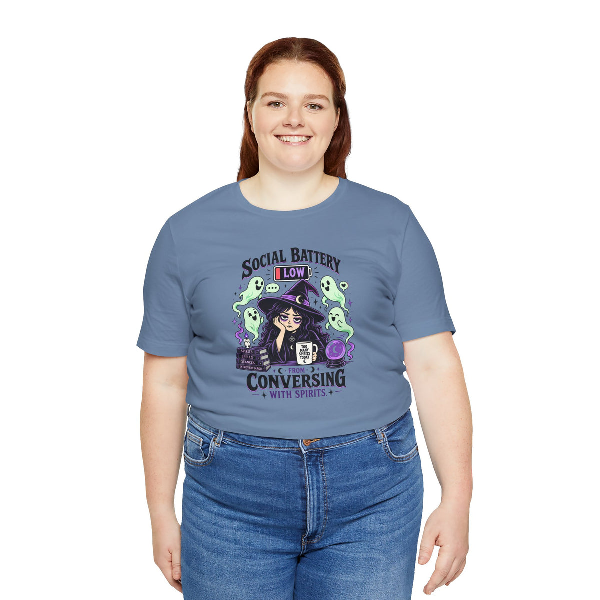 Social Battery Low From Conversing With Spirits T-Shirt